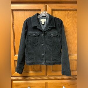 Eddie Bauer Womens Petite Medium Button Up Fully Lined Jacket Coat Blazer